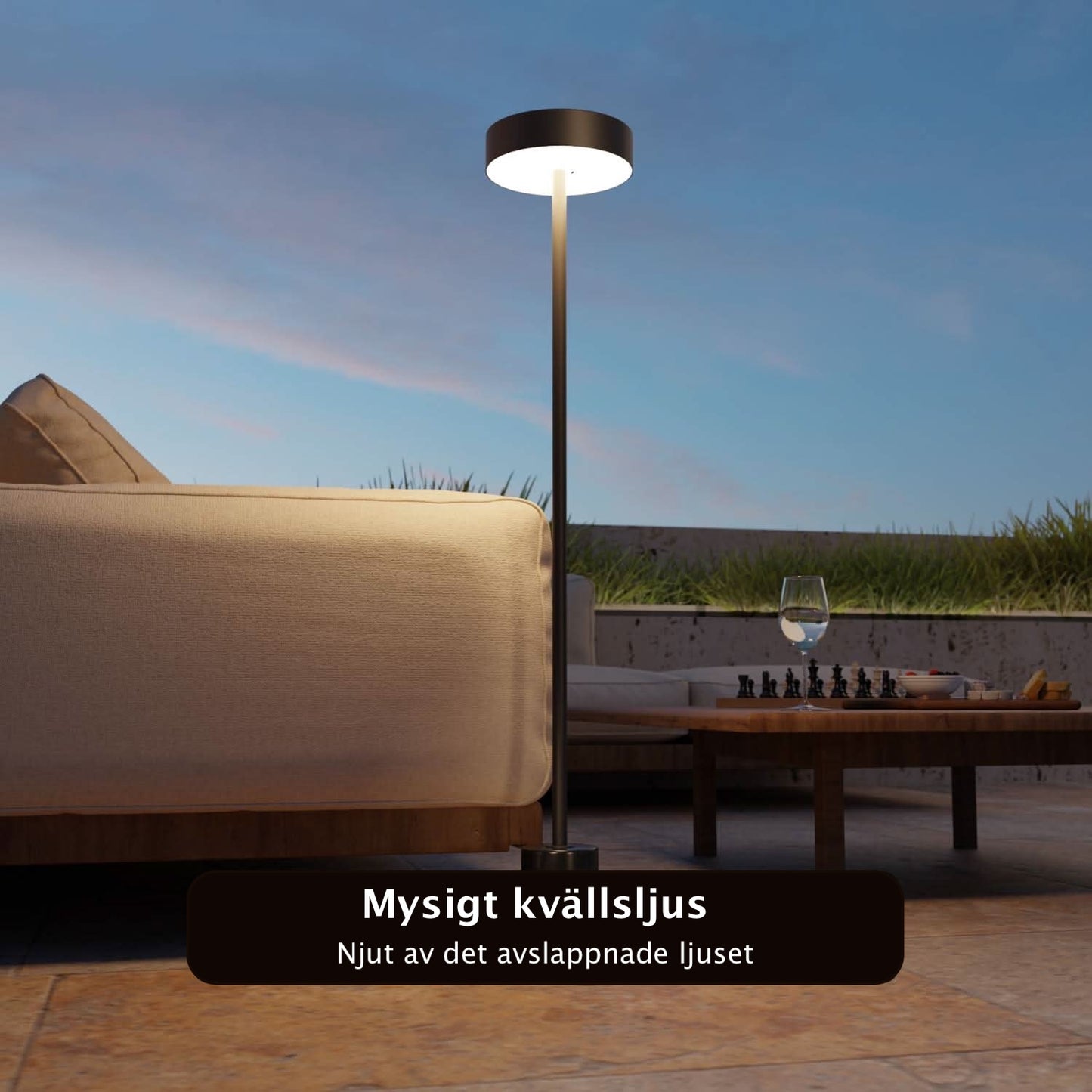Uranos Golvlampa – Elegant Batteridriven LED-lampa för Inomhus & Utomhus