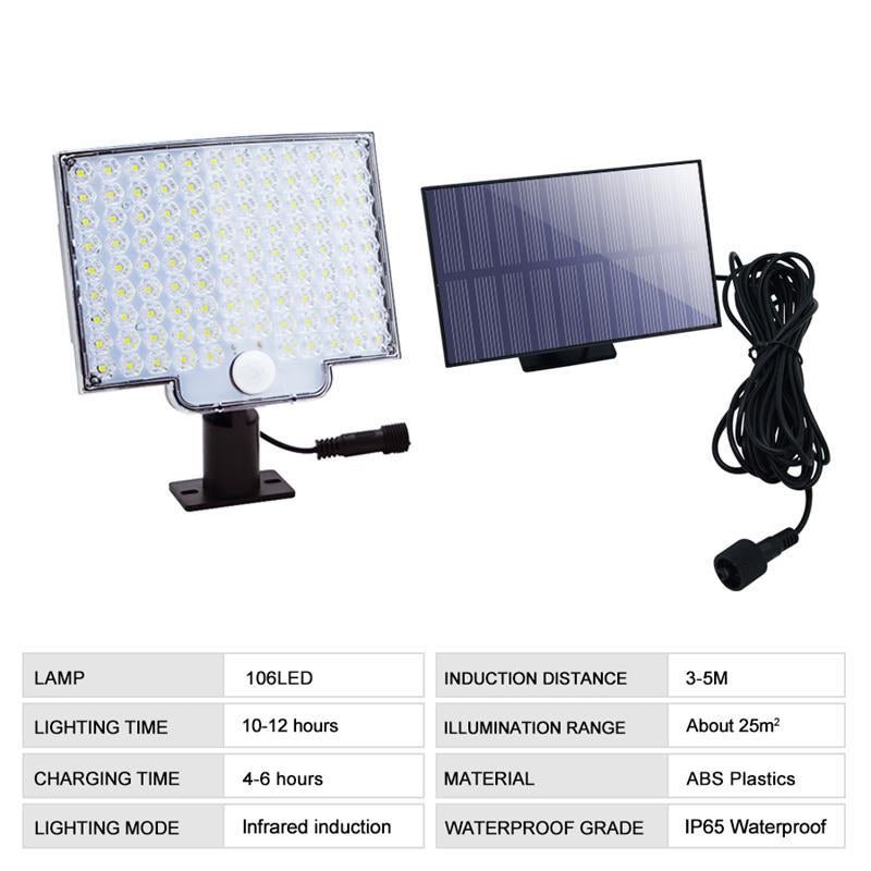 LUMIGUARD – Solarlampa med LED för utomhusbruk med rörelsesensor för ultimat säkerhet
