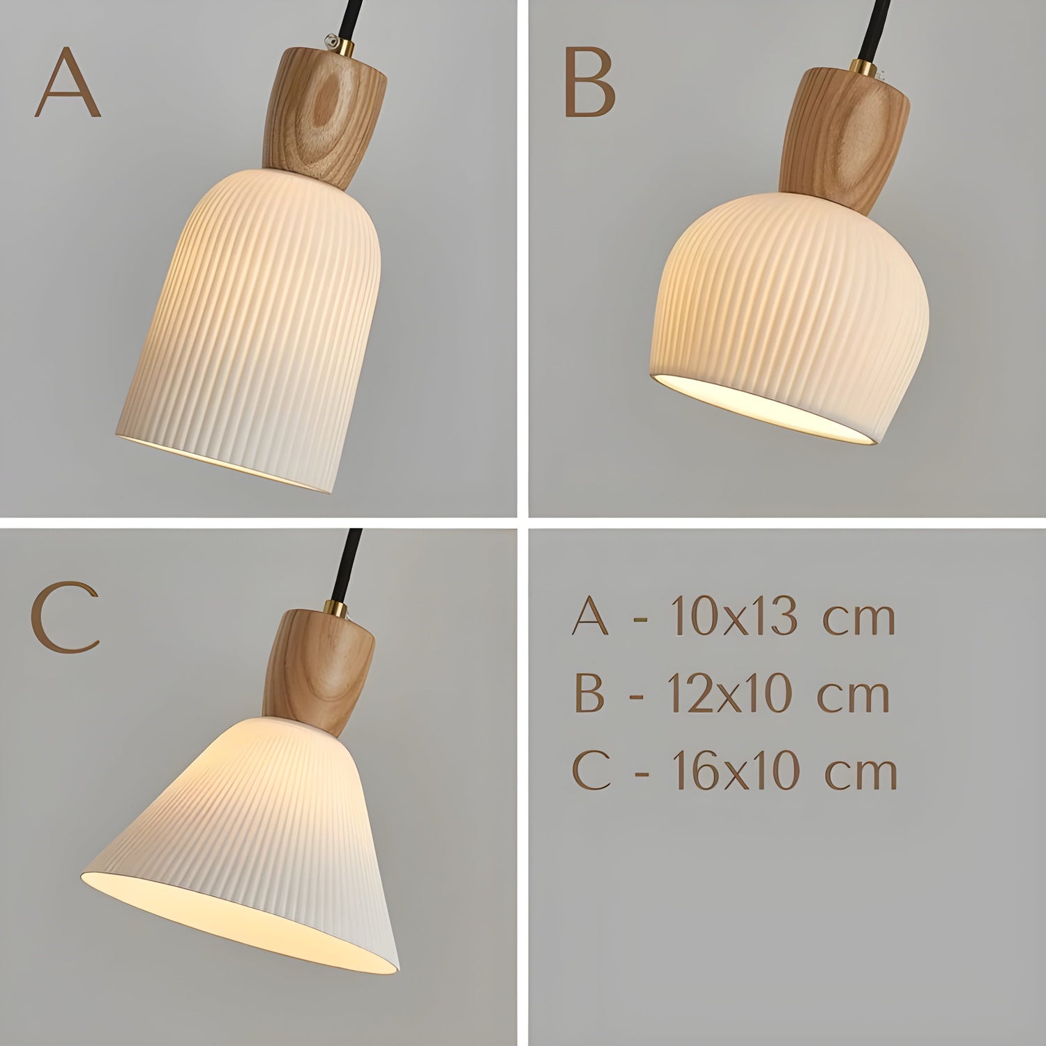 SereniGlow Light - Keramisk Japansk LED Pendellampa