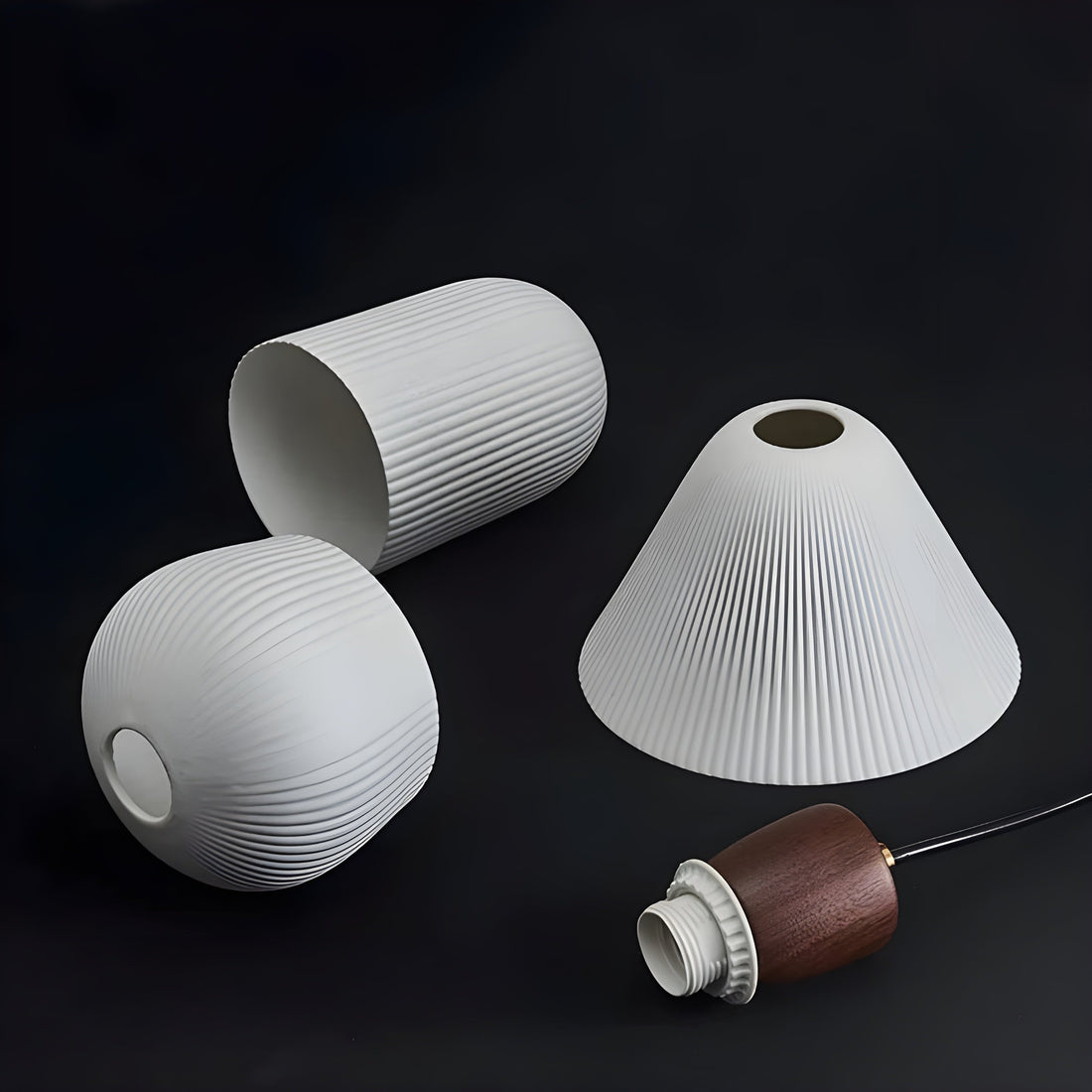 SereniGlow Light - Keramisk Japansk LED Pendellampa