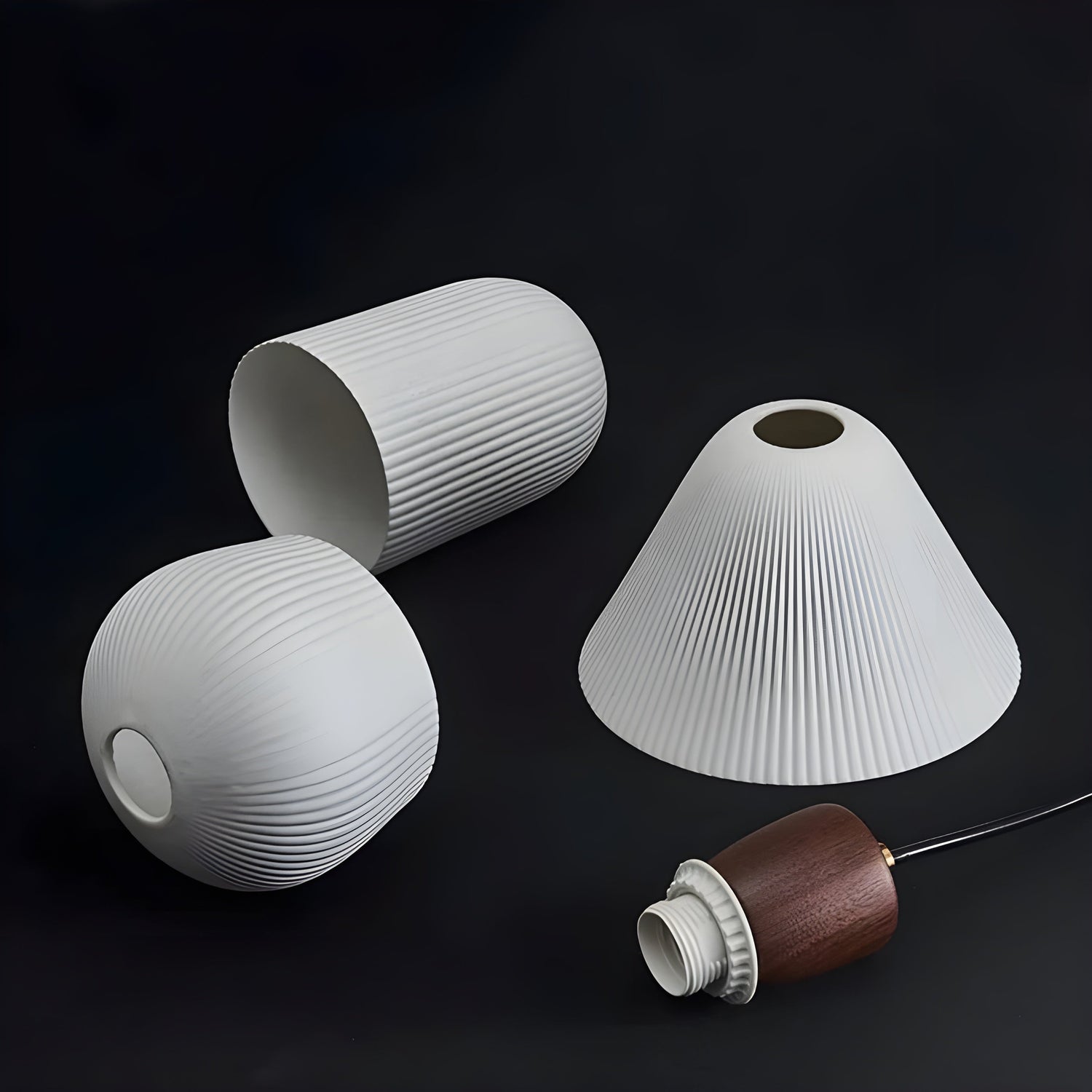 SereniGlow Light - Keramisk Japansk LED Pendellampa