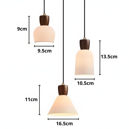 SereniGlow Light - Keramisk Japansk LED Pendellampa