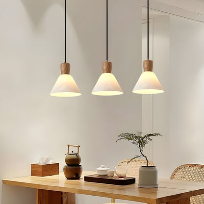 SereniGlow Light - Keramisk Japansk LED Pendellampa