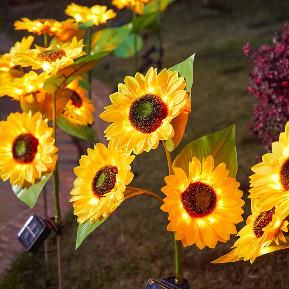Solbloom Aurea | Solarbetrieben solroslampa för trädgården