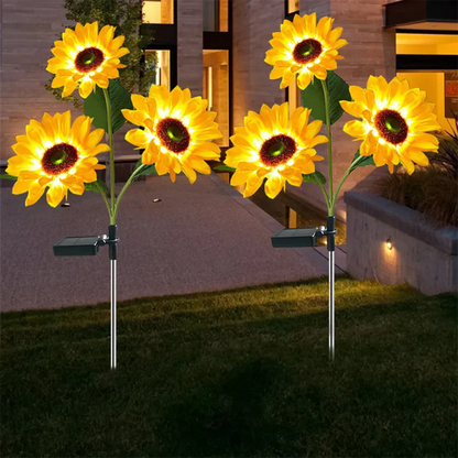 Solbloom Aurea | Solarbetrieben solroslampa för trädgården