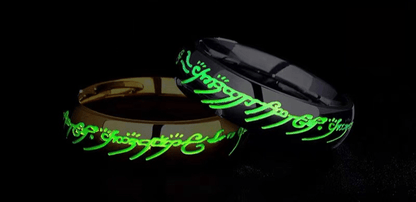 Luminous Gravur Ring - Glow-in-the-Dark-smycken för positivitet &amp; lycka