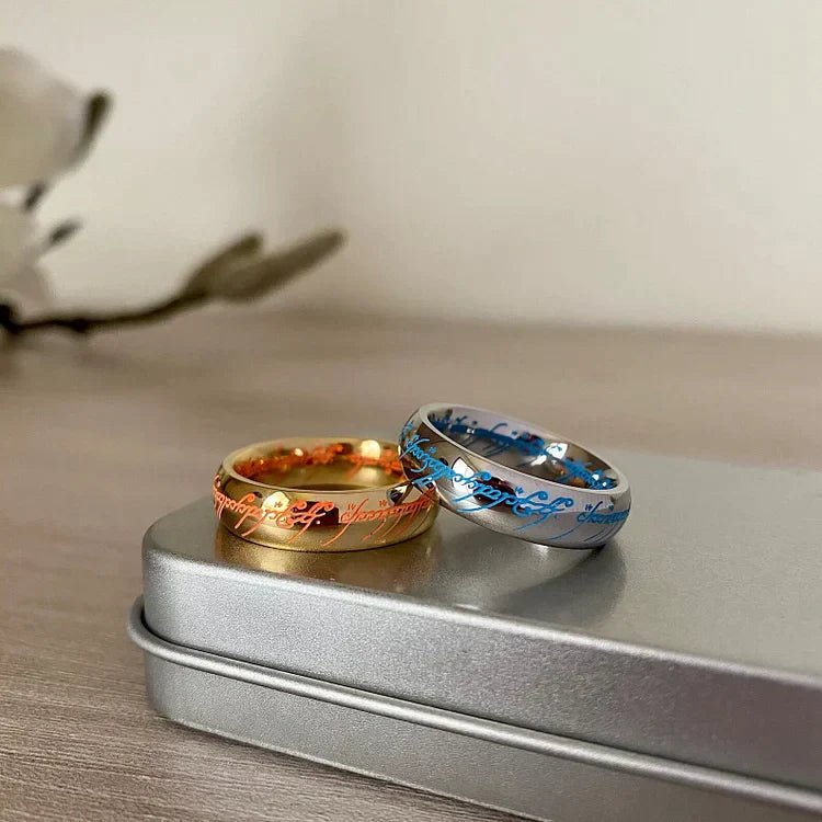 Luminous Gravur Ring - Glow-in-the-Dark-smycken för positivitet &amp; lycka