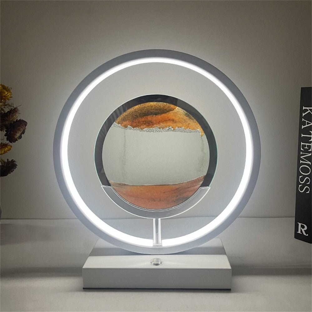 LUMISAND – 3D LED flytande sandkonst bordslampa med USB-laddning