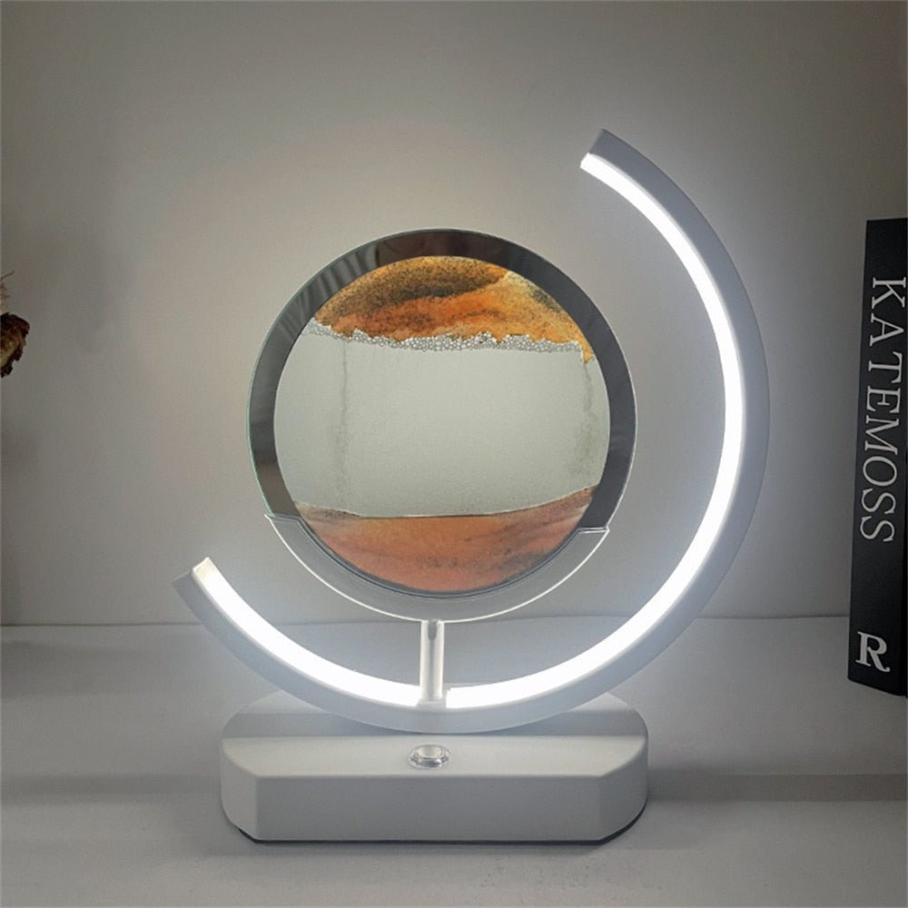 LUMISAND – 3D LED flytande sandkonst bordslampa med USB-laddning