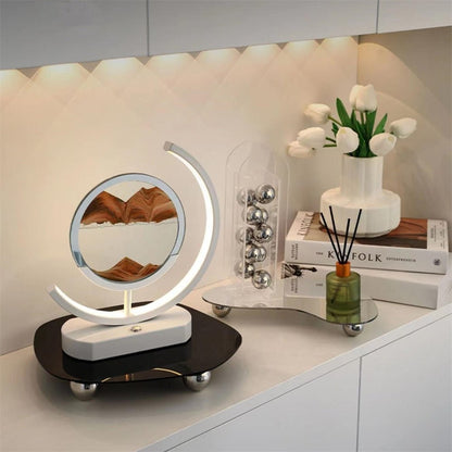 LUMISAND – 3D LED flytande sandkonst bordslampa med USB-laddning