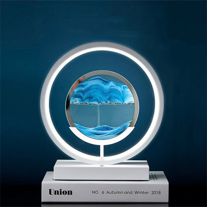 LUMISAND – 3D LED flytande sandkonst bordslampa med USB-laddning