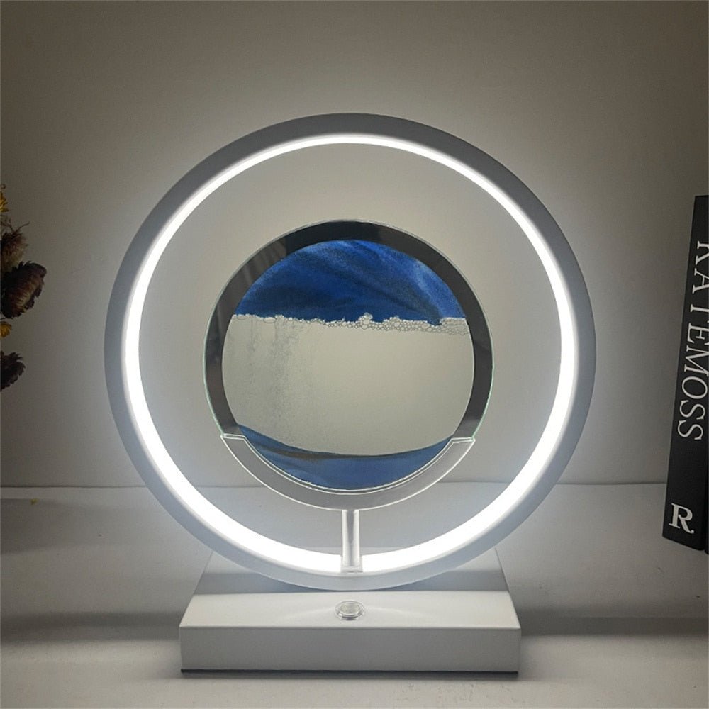 LUMISAND – 3D LED flytande sandkonst bordslampa med USB-laddning