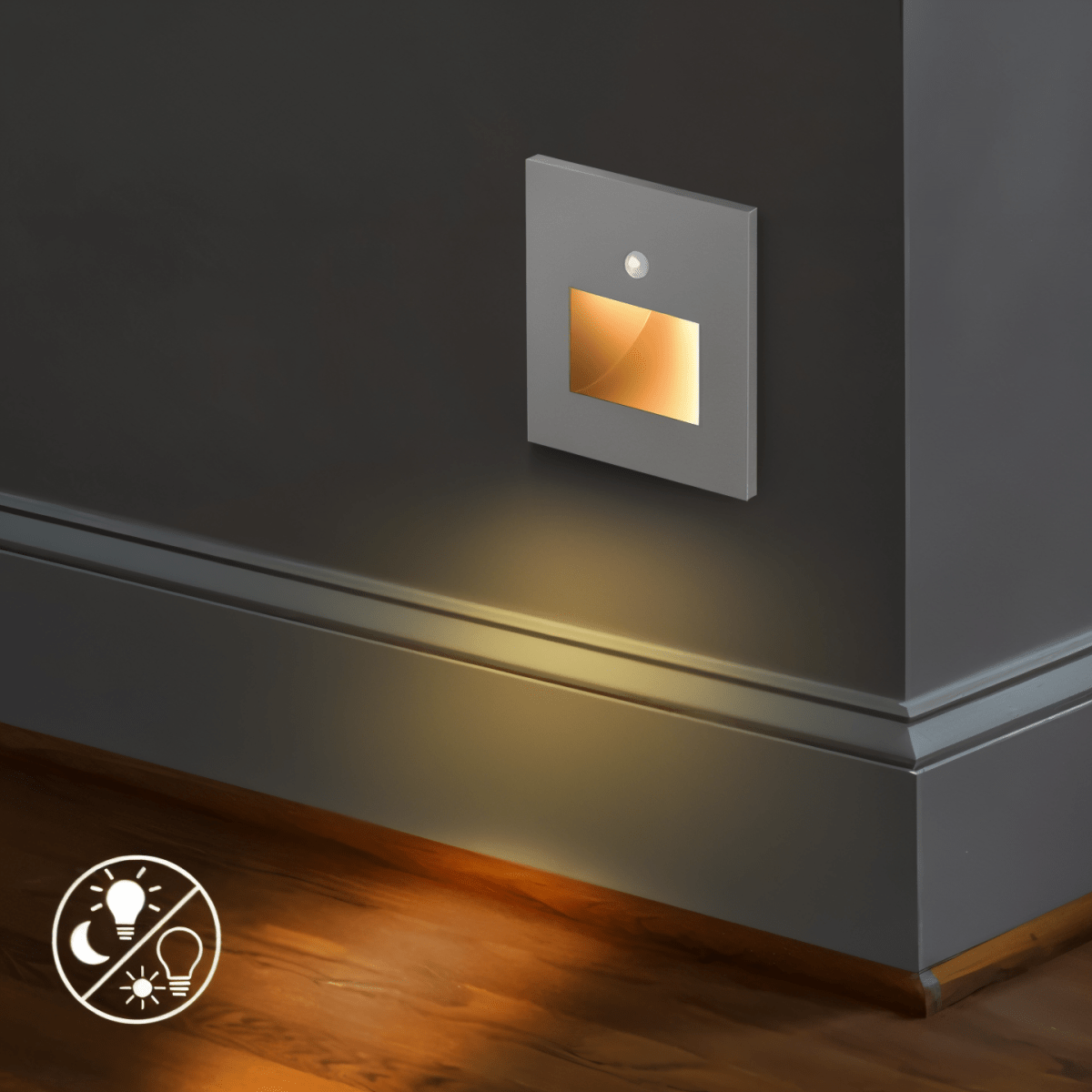 LumiStep Vägglampa med rörelsesensor - Stilfull säker belysning för inomhusbruk