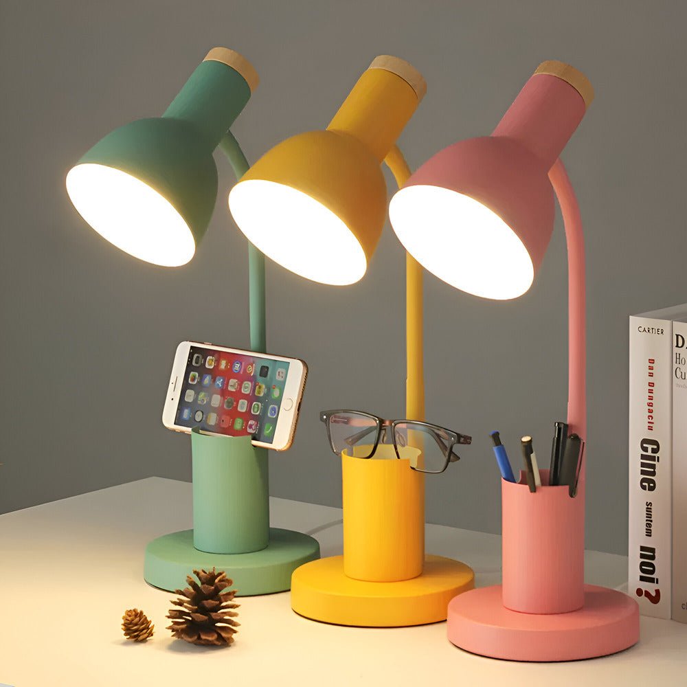 LumoDesk – LED-bordslampa med pennhållare för organisation och belysning