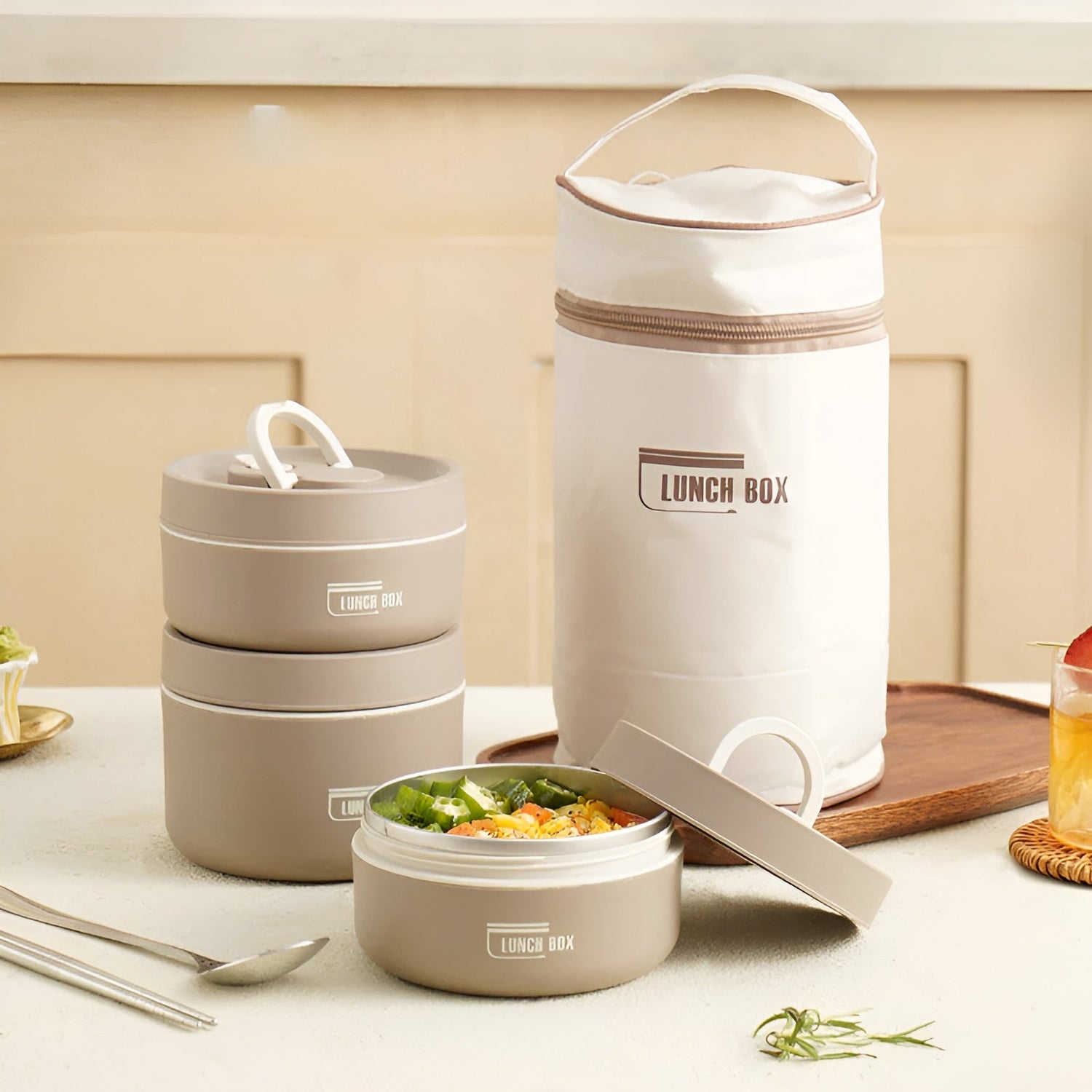 Isolerad lunchbox – Flera fack &amp; läckagesäker | Inkl. bärväska