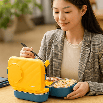 LUNCHMATE – rostfri lunchlåda med 3 fack för färska och organiserade måltider