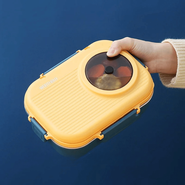LUNCHMATE – rostfri lunchlåda med 3 fack för färska och organiserade måltider