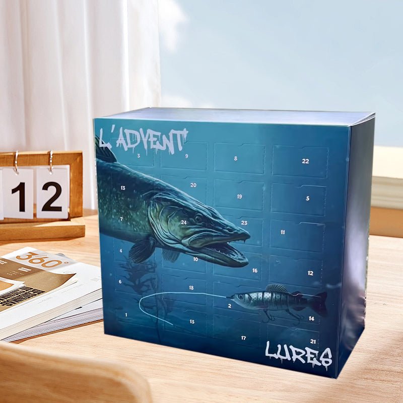 LUREVENT – Adventskalender 2025 för fiskare med 24 unika fiskedrag