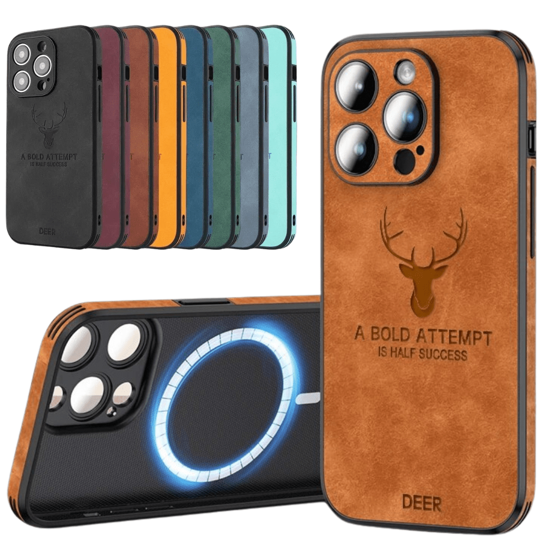 LUXIGUARD LEATHER - Lyxigt iPhone-fodral med stötsskydd