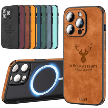 LUXIGUARD LEATHER - Lyxigt iPhone-fodral med stötsskydd