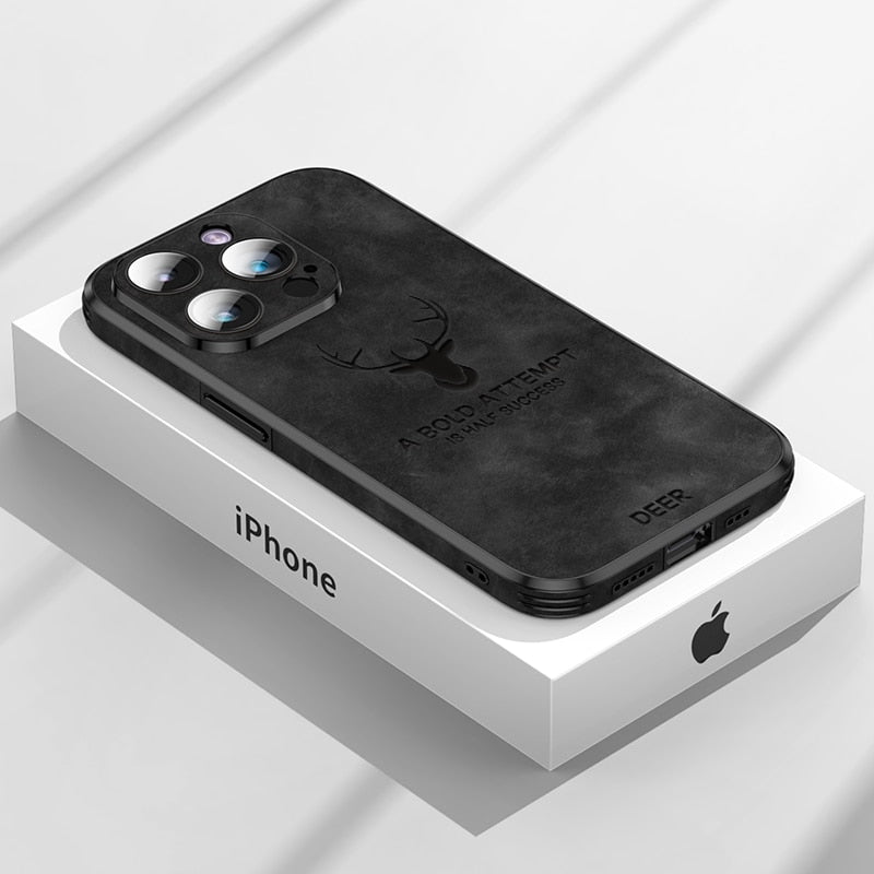 LUXIGUARD LEATHER - Lyxigt iPhone-fodral med stötsskydd