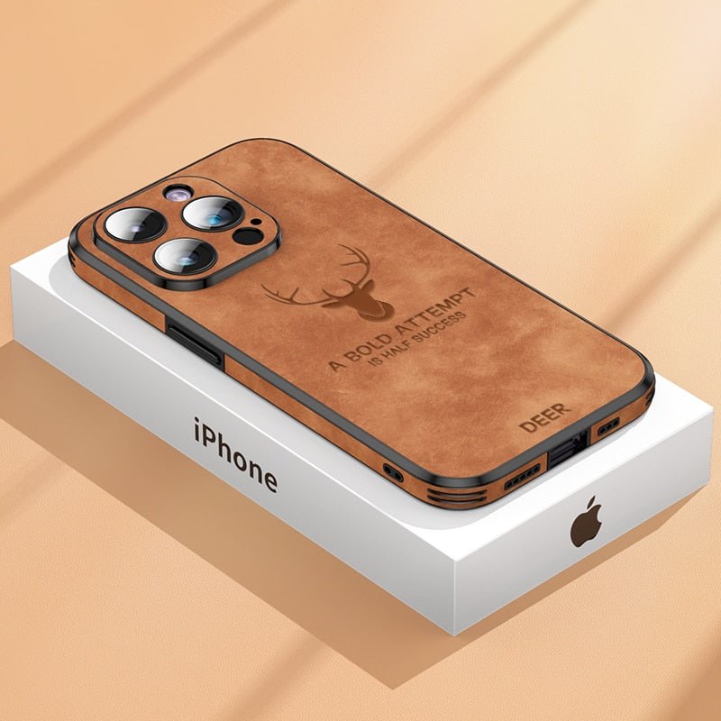 LUXIGUARD LEATHER - Lyxigt iPhone-fodral med stötsskydd