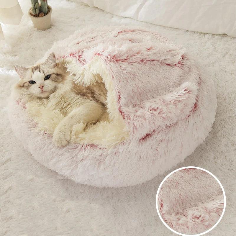 LUXUS-PAR-DJURBÄDD – Plush-djurbädd för katter och små hundar