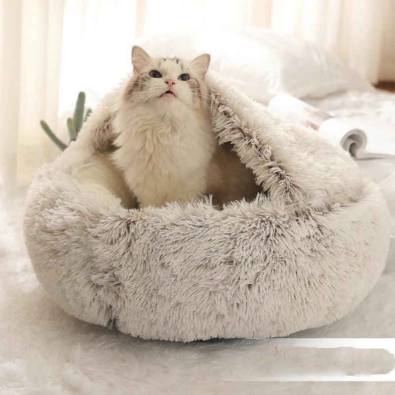 LUXUS-PAR-DJURBÄDD – Plush-djurbädd för katter och små hundar