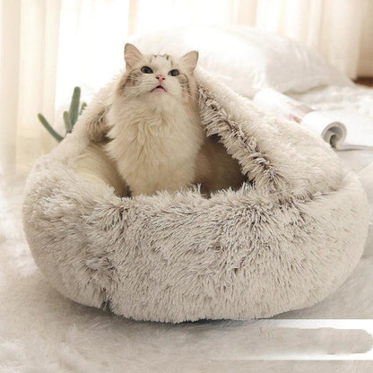LUXUS-PAR-DJURBÄDD – Plush-djurbädd för katter och små hundar