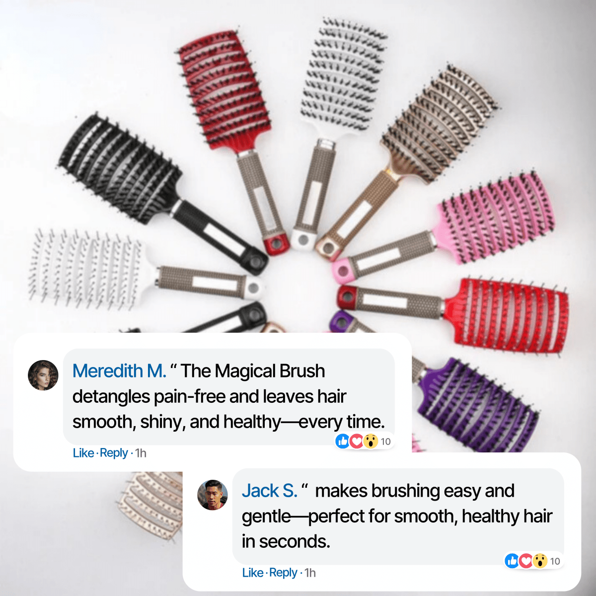 GLIMBRUSH – Smärtfri utredningsborste för slät och glänsande hår