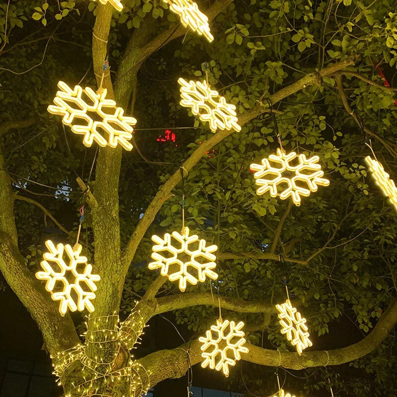 Juldekorationer LED Utomhus Snöflingor Ljus