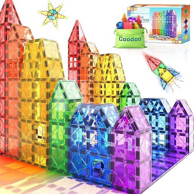 Magnamonti Kakel - Montessori Magnetiska Byggkakel - Kreativt Lärande och Konstruktionsglädje