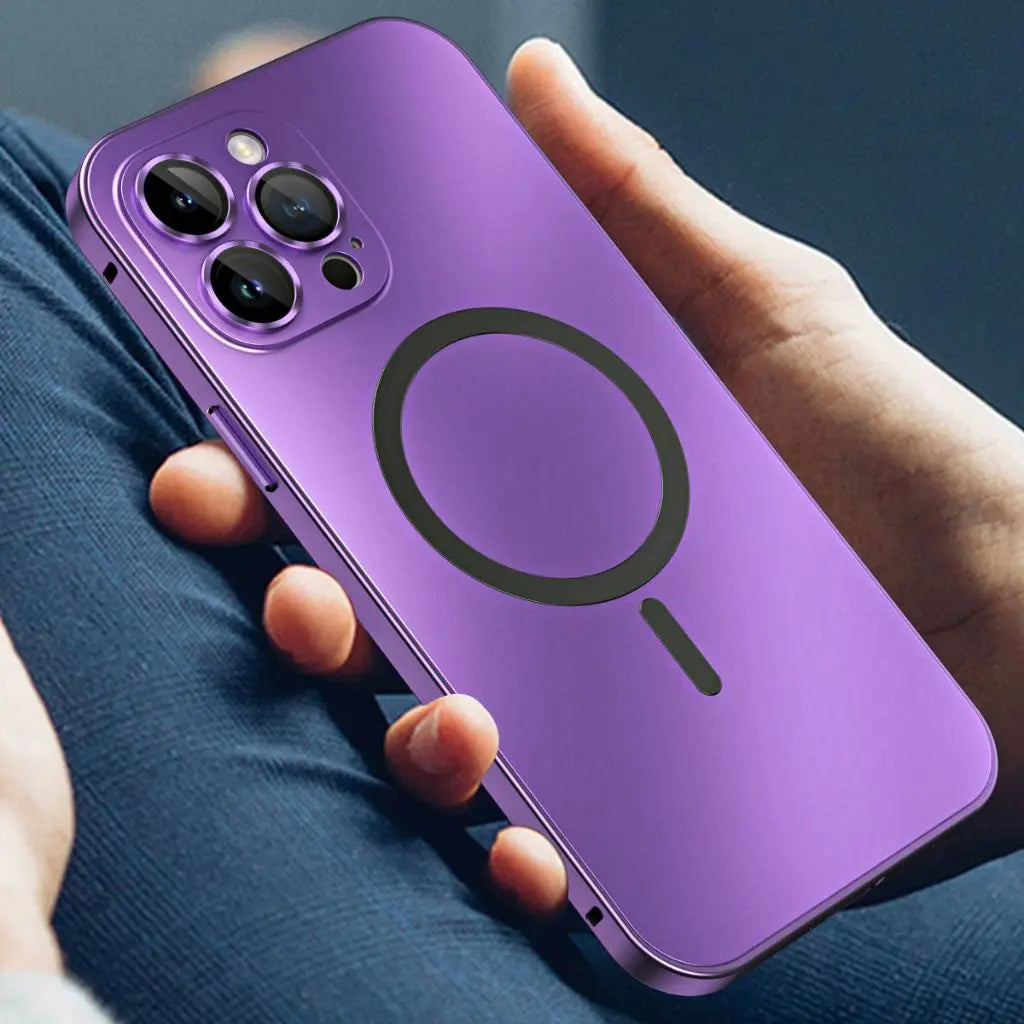 Telefonfodral Magnetiskt Metall MagSafe Kompatibelt Omslag