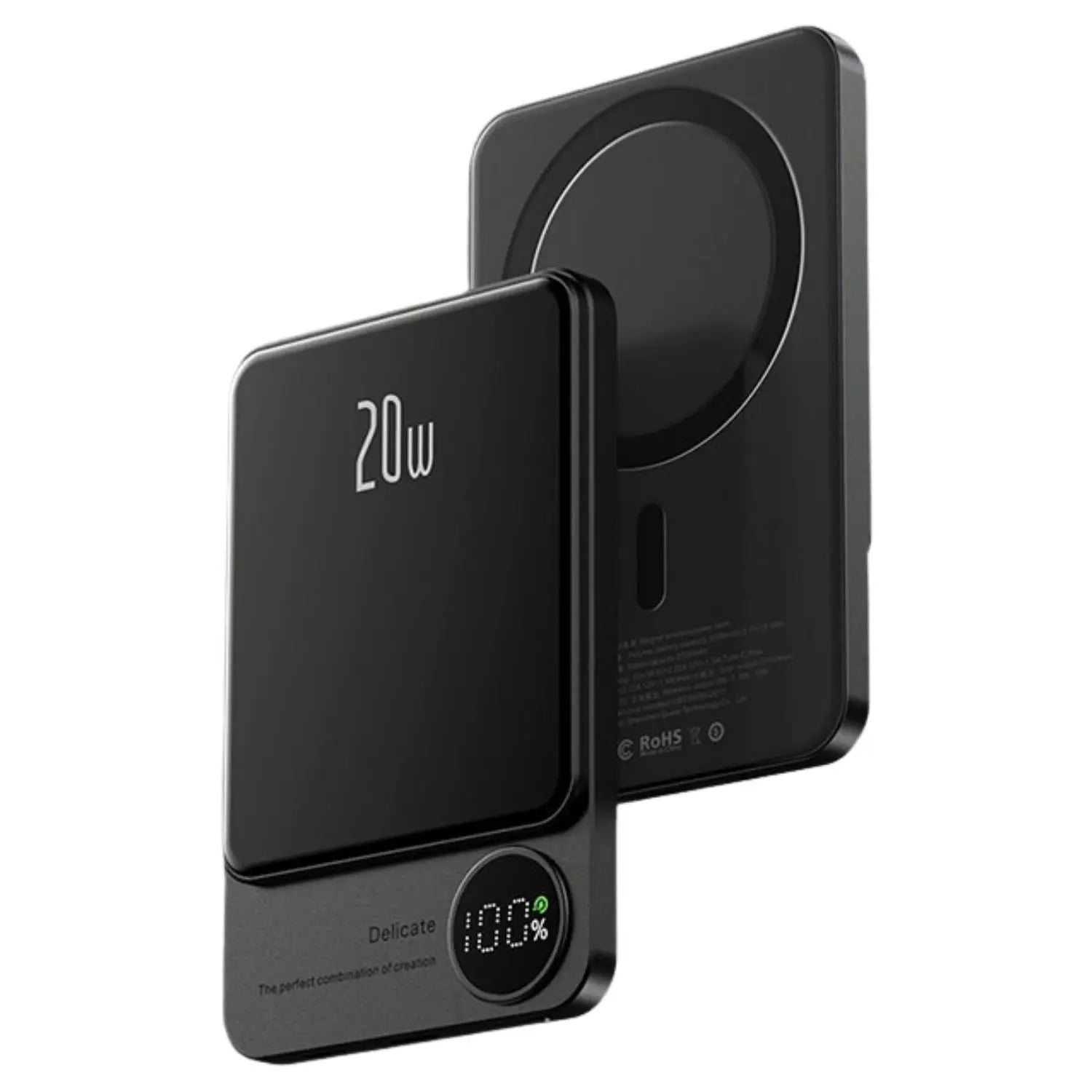 Power Bank Slim Trådlös Magnetisk Laddare