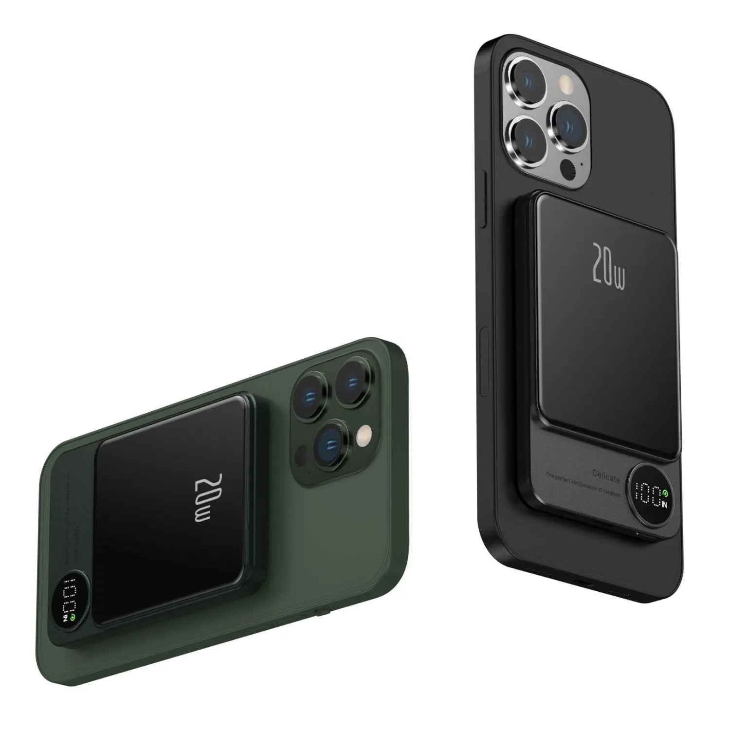 Power Bank Slim Trådlös Magnetisk Laddare