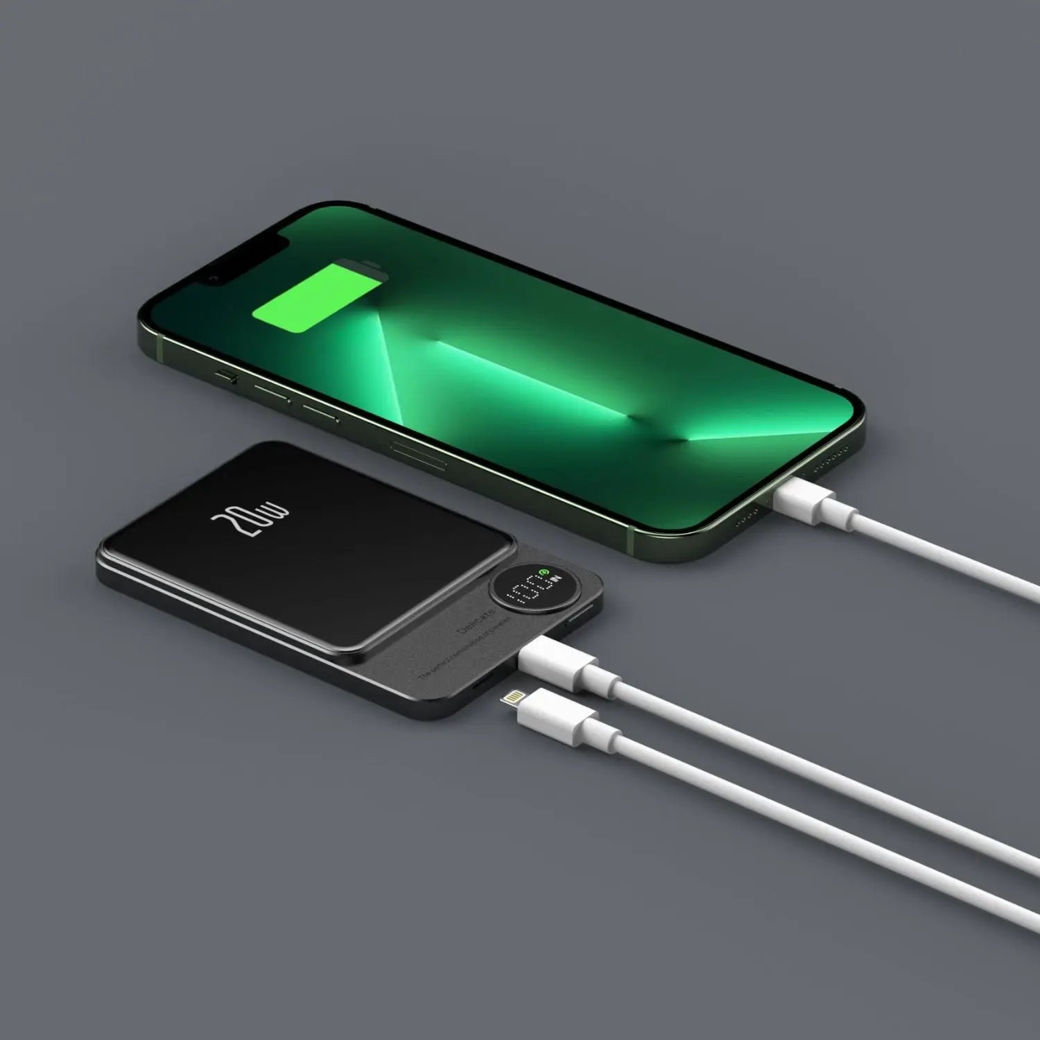 Power Bank Slim Trådlös Magnetisk Laddare