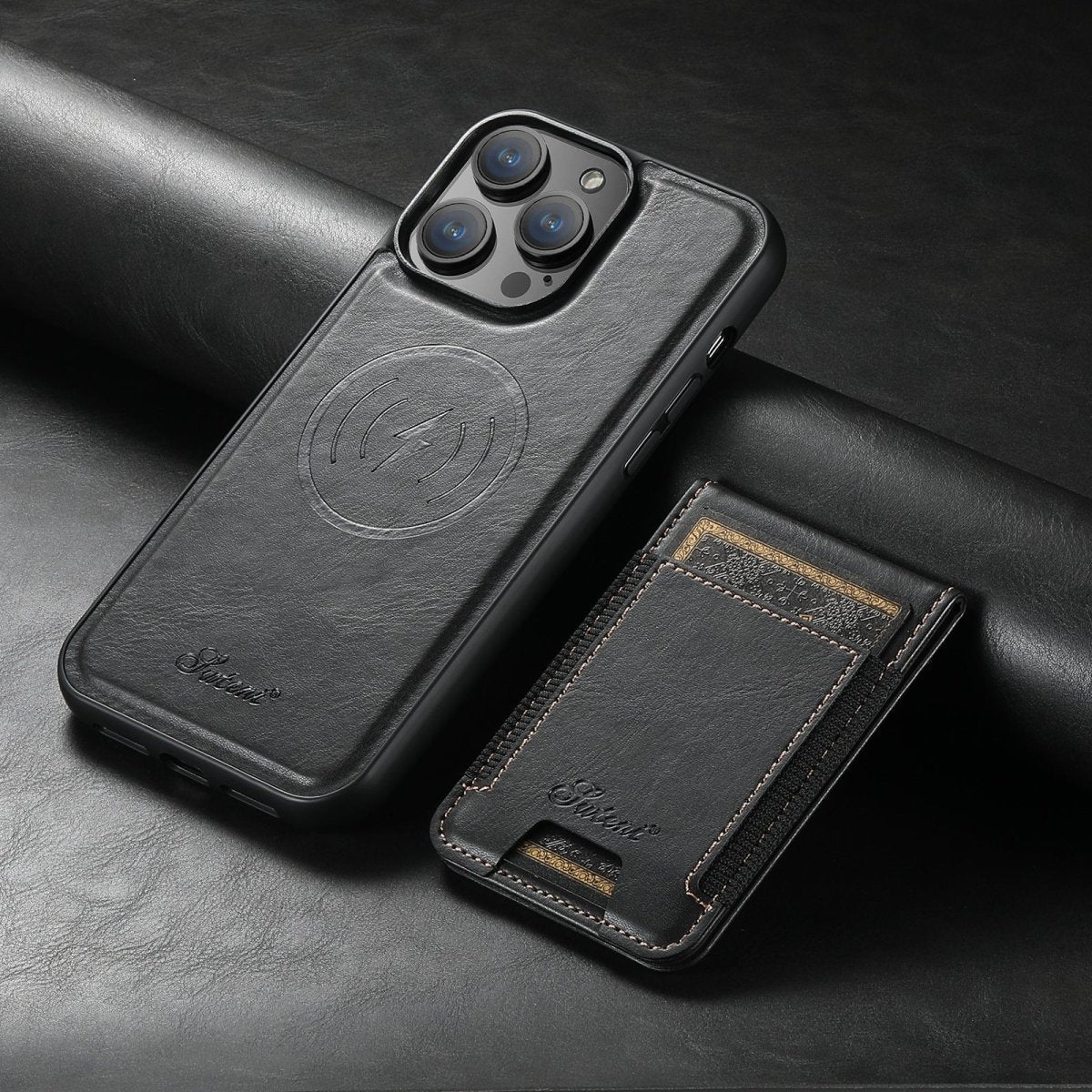 Magvibe läderfodral - premium smartphone-skydd med kortfack och MagSafe