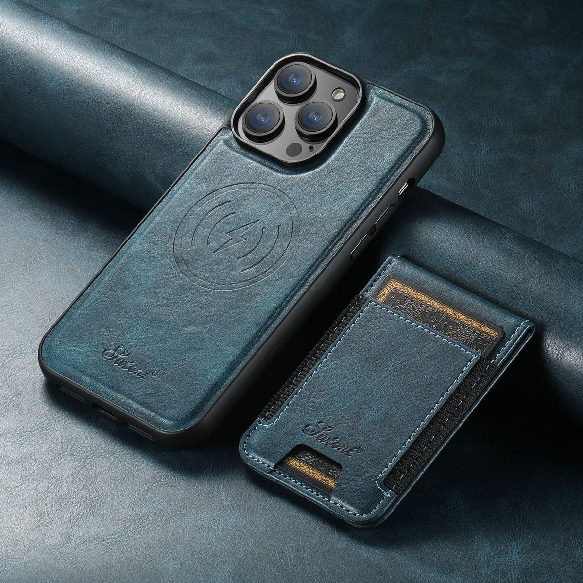 Magvibe läderfodral - premium smartphone-skydd med kortfack och MagSafe