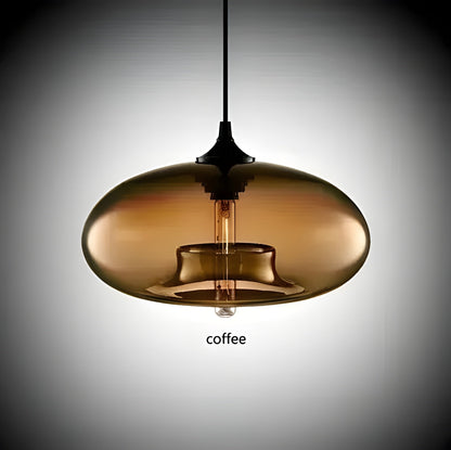 Färgglad glaspendellampa – Modern nordisk belysning för mysiga rum