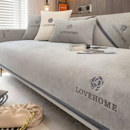 LuxeWrap Sofabeklädnad - Modern, Rutschskydd Sofakudsskydd