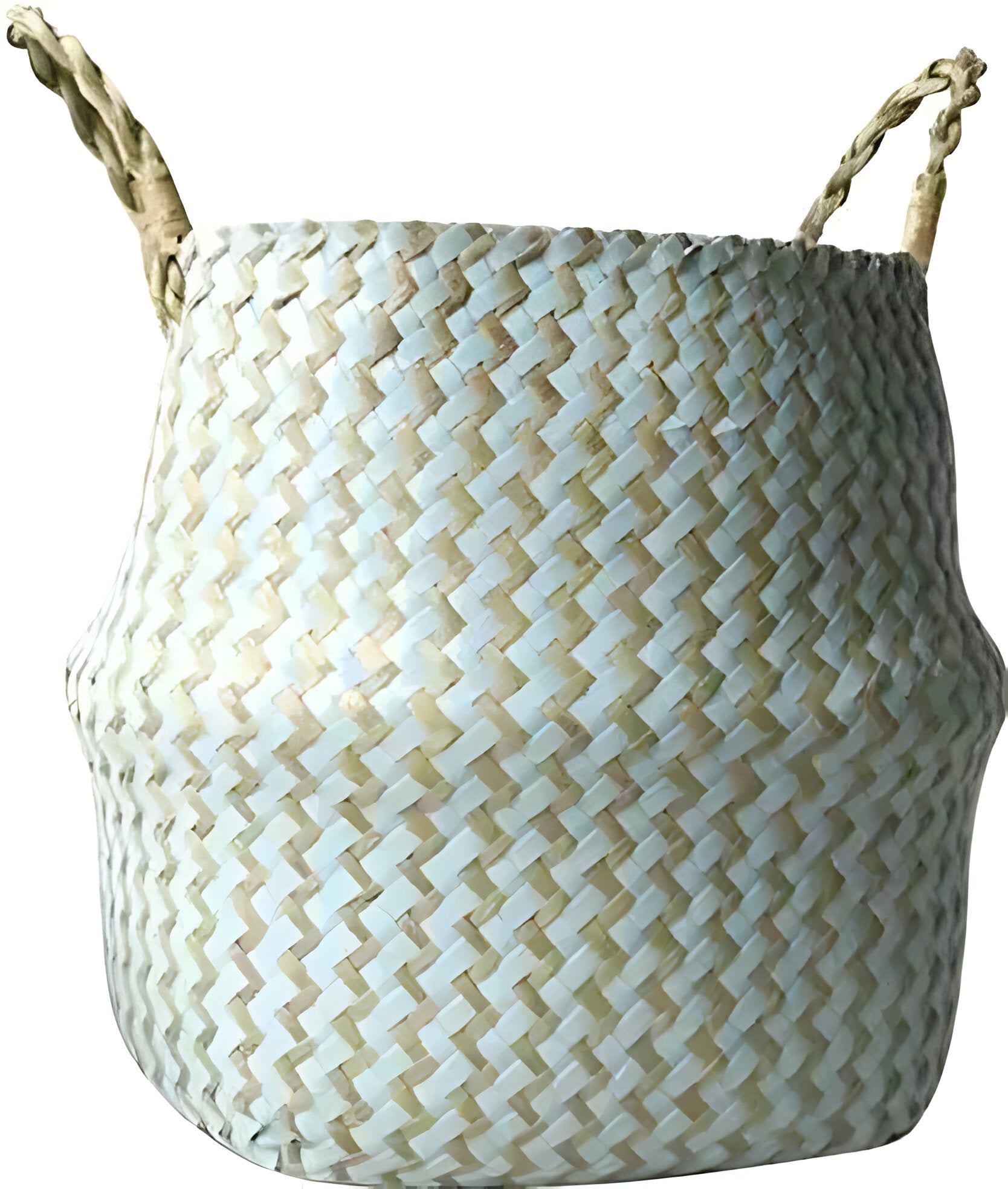 EcoHaven Korg - Fällbar Handgjord Rattan Vävd Blomkorg