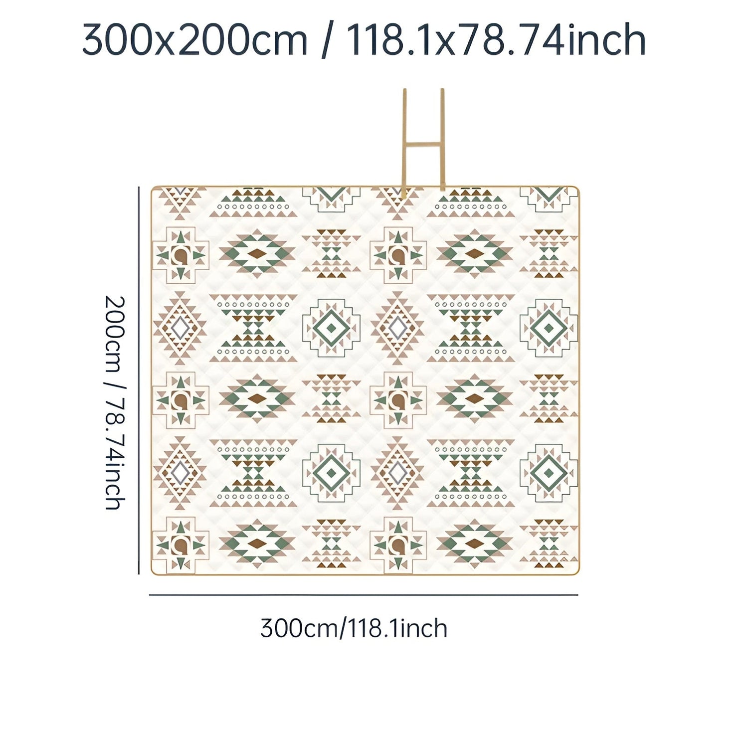 Picknickfilt med rutigt mönster – Vattentålig &amp; Fällbar | Idealisk för Park, Strand &amp; Camping