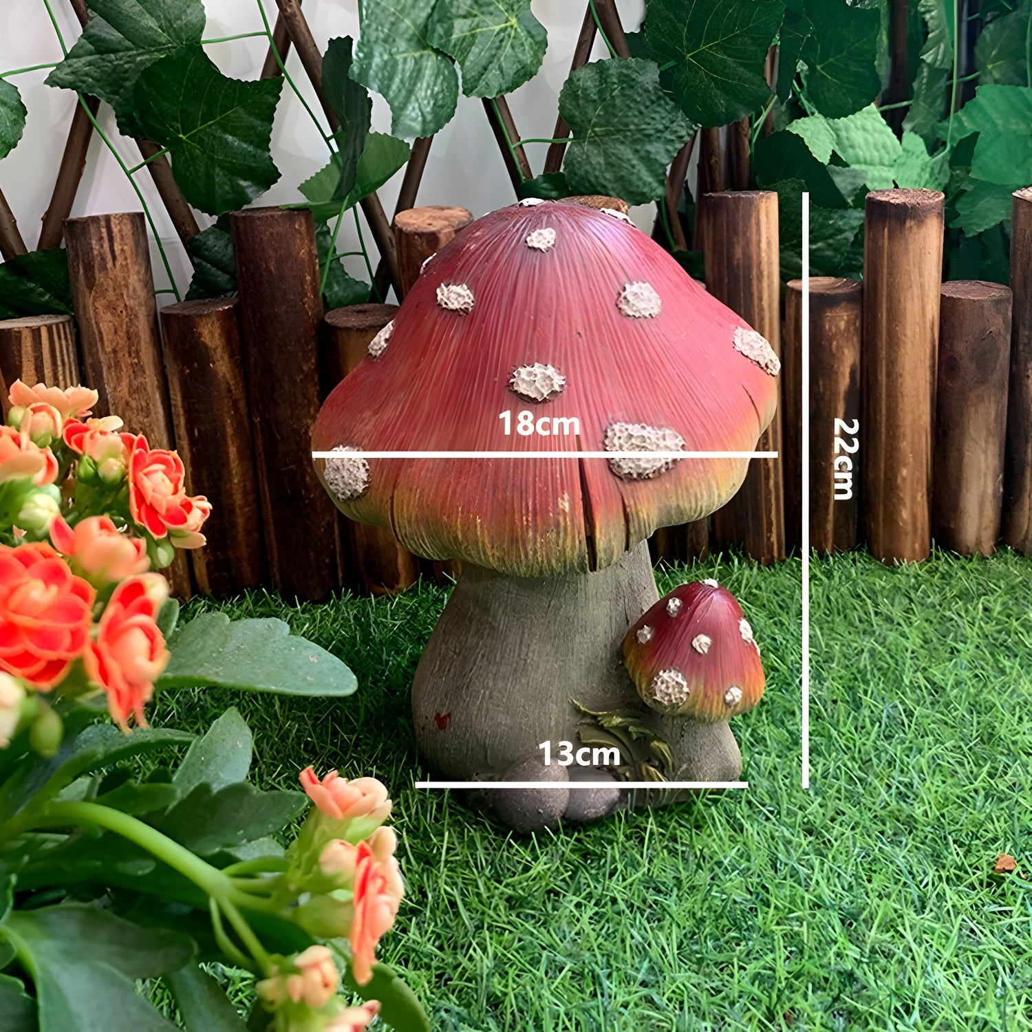 TerraShroom Dekor - Kreativ Svamp Trädgårdsdekoration för Utomhus