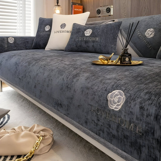 LuxeWrap Sofabeklädnad - Modern, Rutschskydd Sofakudsskydd