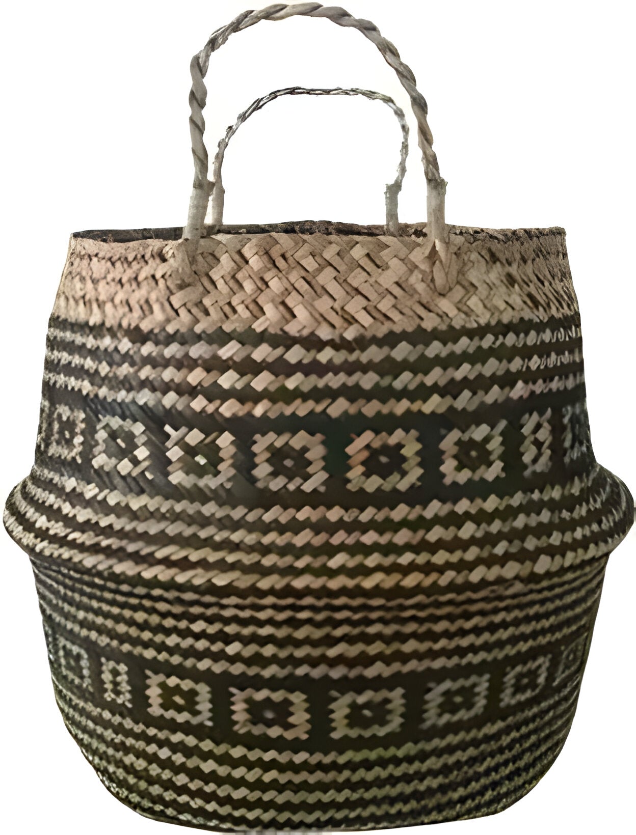 EcoHaven Korg - Fällbar Handgjord Rattan Vävd Blomkorg