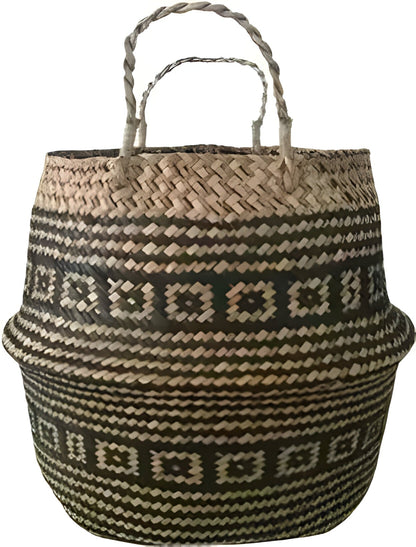 EcoHaven Korg - Fällbar Handgjord Rattan Vävd Blomkorg