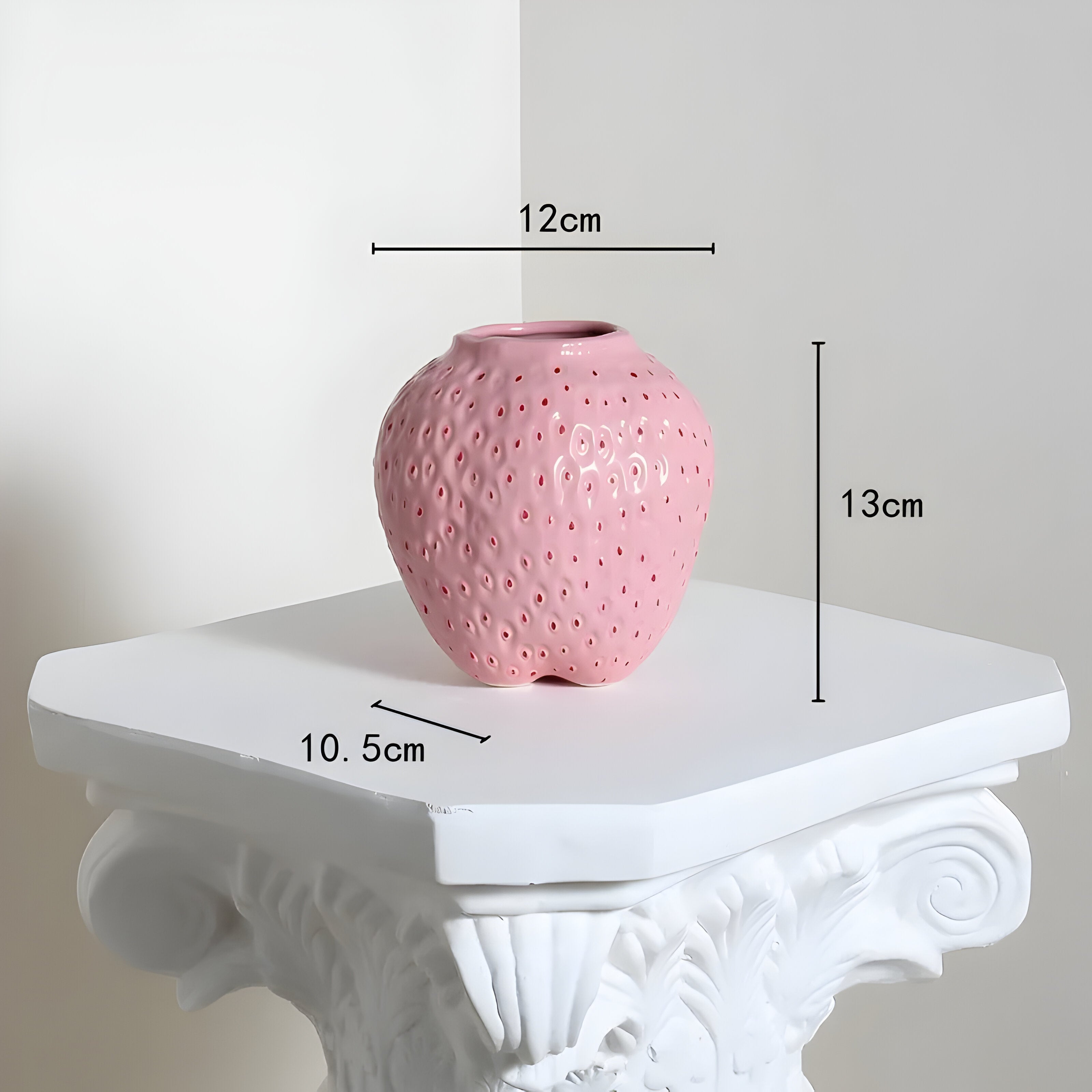 BerryHaven Vase - Keramisk jordgubbsblomvas