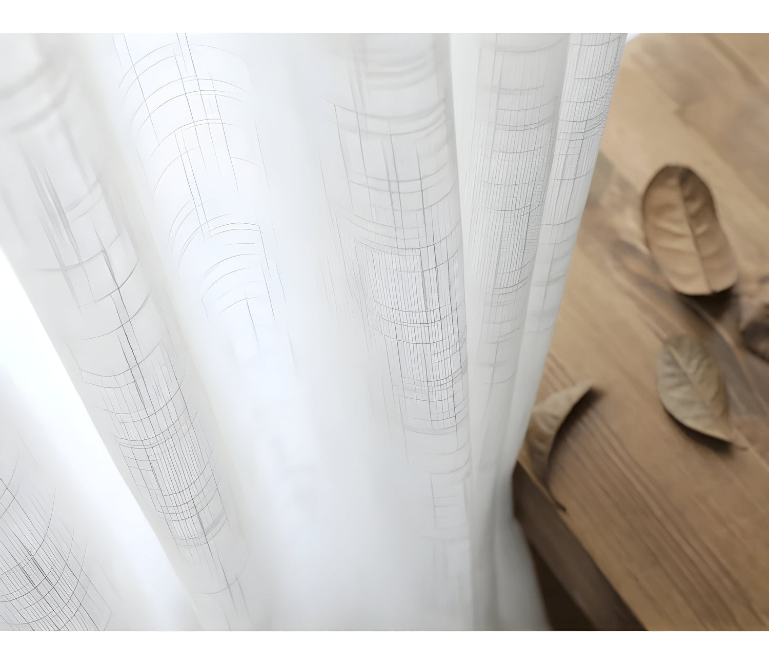 HikariVeil Gardiner - Japansk Stil Halvgenomskinliga Integritetsgardiner