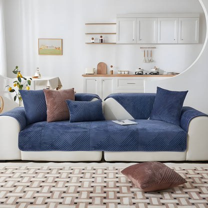 SofaGuard Deluxe – Modern Rutschfri Sammetsoffenduk för Vardagsrummet