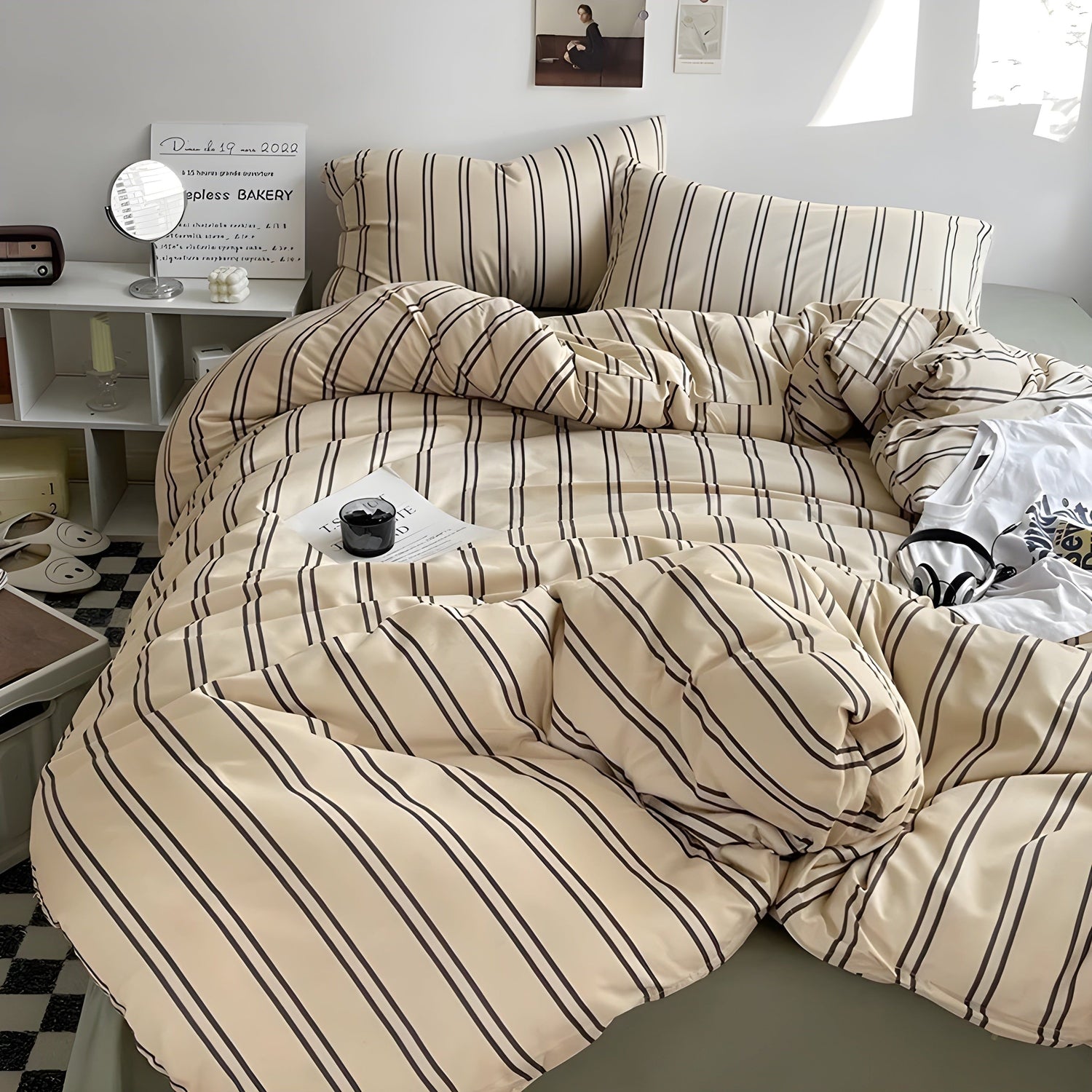 PureLoom Sängkläder Set - Modernt hudvänligt sängkläder set (1 täcke + 1 lakan + 2 örngott)